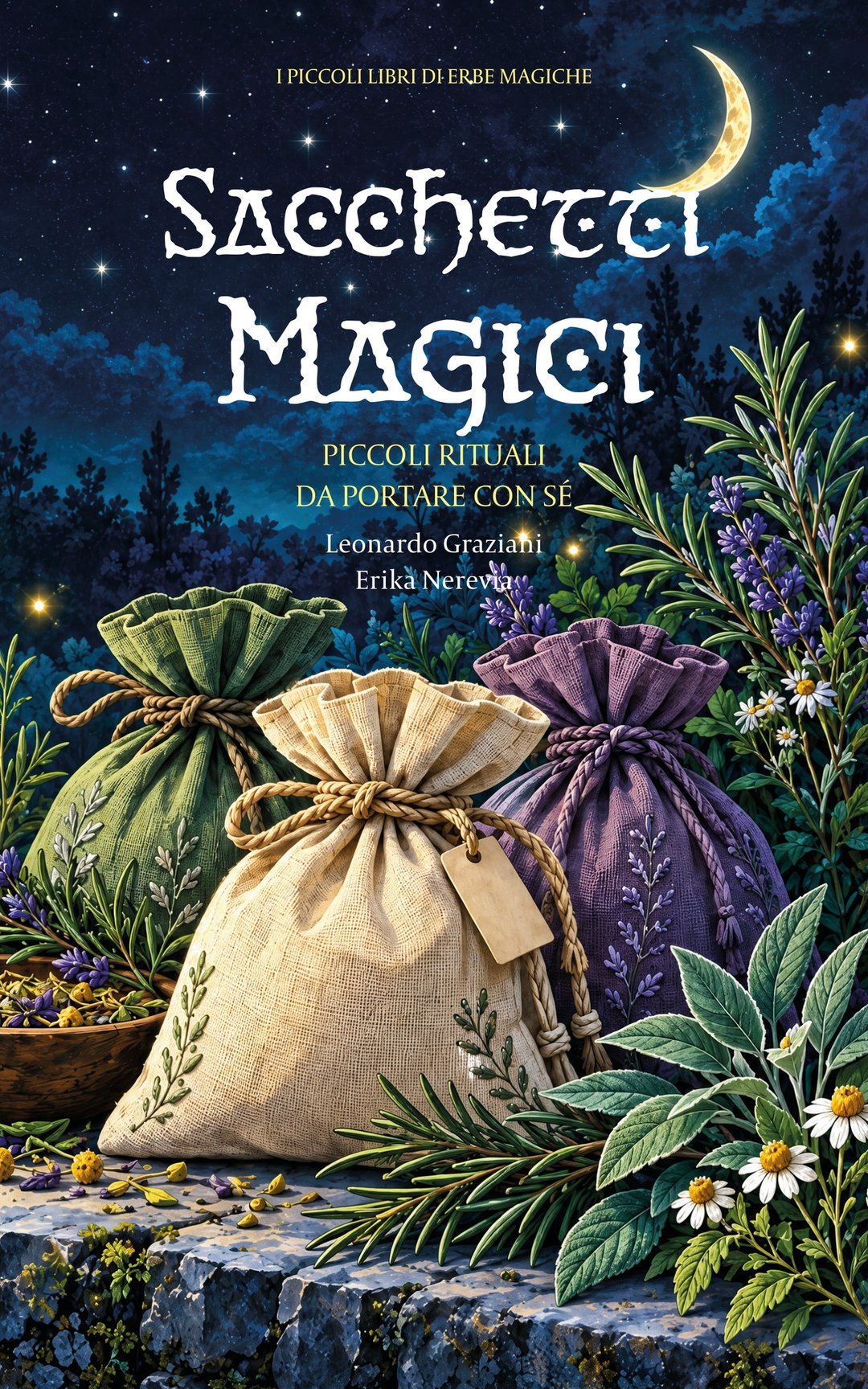 Copertina di Sacchetti Magici, Piccoli rituali da portare con sé, di Leonardo Graziani ed Erika Nerevia