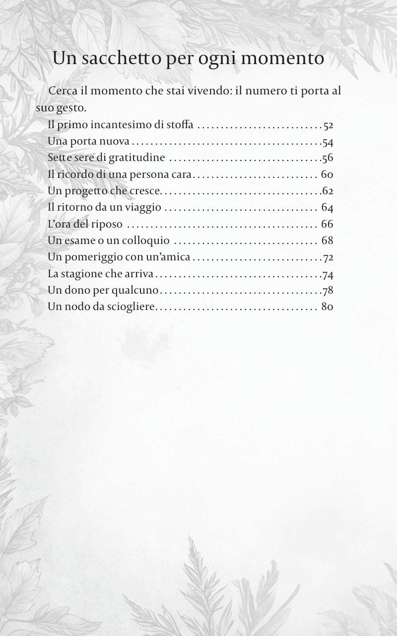 Un sacchetto per ogni momento: l'elenco dei dodici momenti